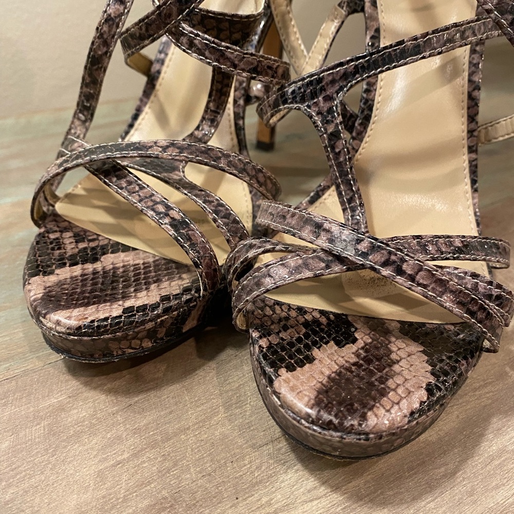 Saks Fifth Ave strappy heels - Picture 3 of 11